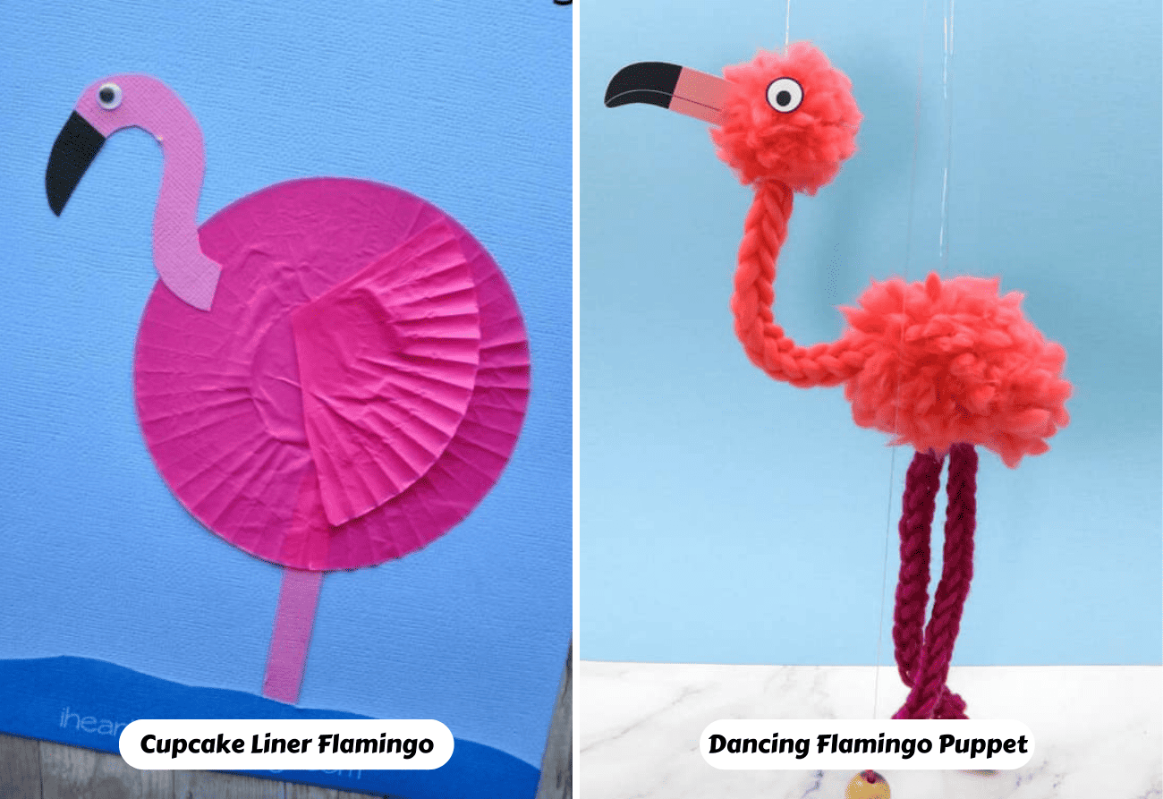 flamingo drawing for kids