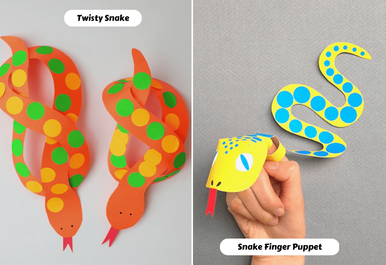 Paper Plate Snakes, Crafts for Kids