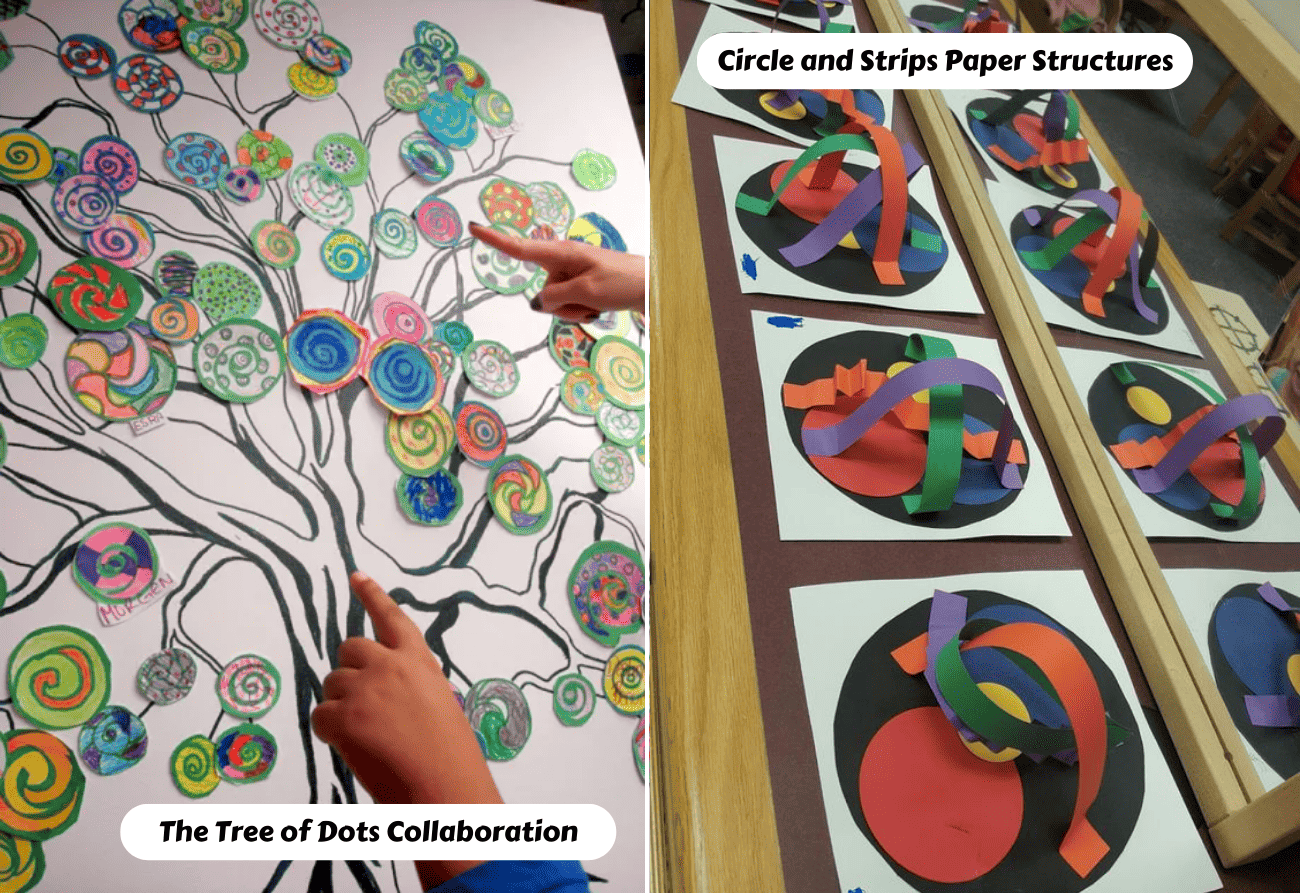 Circle Art Process Painting  What Can We Do With Paper And Glue