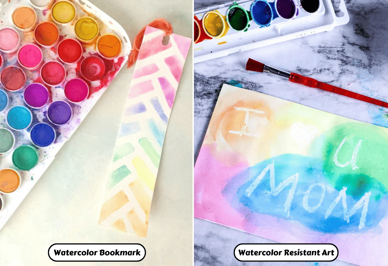 Watercolor 8 Bright Colors Paint Set : Art Project : Plastic Case :  Creative Party Fun